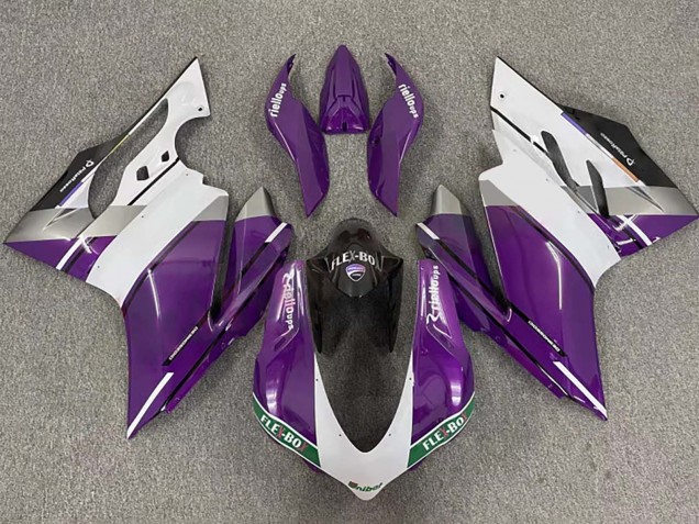 Carena Moto Ducati 959/1299 2015-2020 - Viola Bianco Nero Lucido Flex-Box