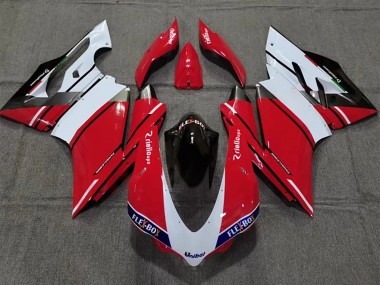 Carena Moto Ducati 959/1299 2015-2020 - Bianco Rosso Nero Lucido Unibat Flex-Box Fabbrica