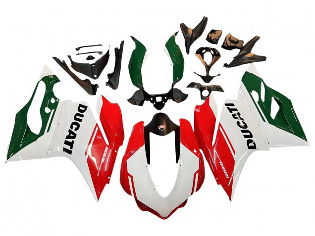 Carena Moto Ducati 1299 2015-2020 - Bianco Rosso Verde Nero Opaco