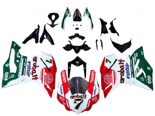 Carena Moto Ducati 959/1299 2015-2020 - Bianco Rosso Verde Valsir Fiamm 7