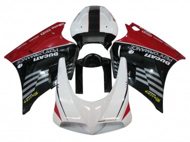 Carena Moto Ducati 748/916/996/998 1993-2005 - Bianco Rosso Nero Lucido Corsa Performance Fabbrica