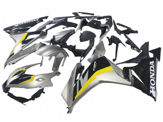 Carena Moto Honda CBR500R 2022-2023 - Argento Giallo Nero Lucido