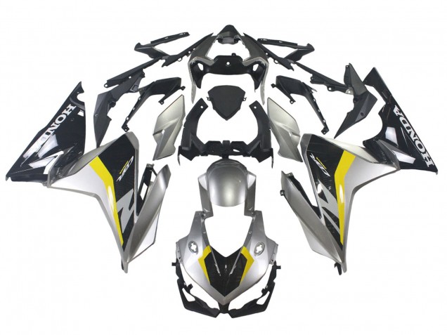 Carena Moto Honda CBR500R 2022-2023 - Argento Giallo Nero Lucido