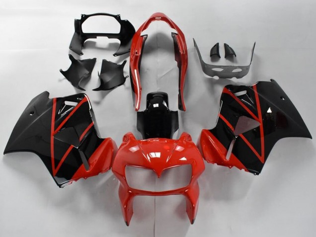 Carena Moto Honda VFR 800 1998-2001 - Rosso Nero Lucido Banda