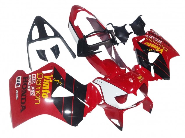 Carena Moto Honda VFR 800 1998-2001 - Rosso Bianco Nero Lucido Vimto