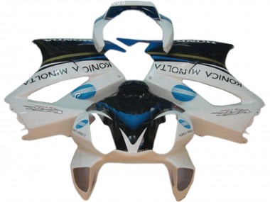 Carena Moto Honda VFR 800 2002-2013 - Bianco Blu Nero Konica Minolta Fabbrica