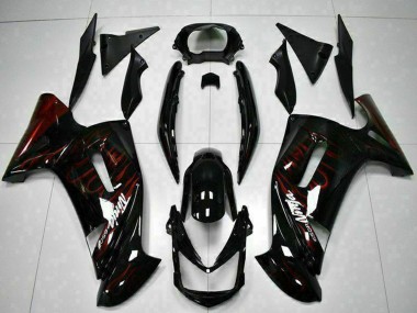Carena Moto Kawasaki EX650 2006-2008 - Nero Lucido Rosso Fiamma Fabbrica