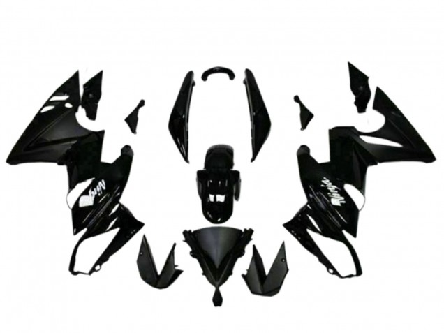 Carena Moto Kawasaki EX650 2009-2011 - Nero Lucido Bianco Decal