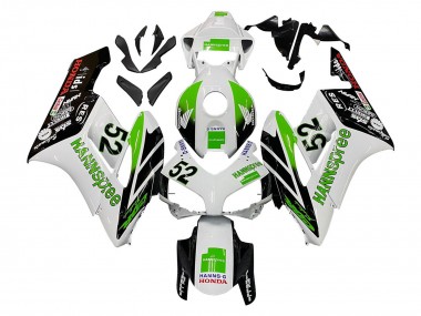 Carena Moto Honda CBR1000RR 2004-2005 - Bianco Verde Nero Lucido Hannspree 52 Fabbrica