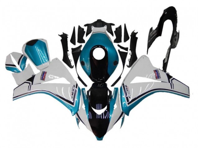 Carena Moto Honda CBR1000RR 2008-2011 - Bianco Blu Nero Lucido