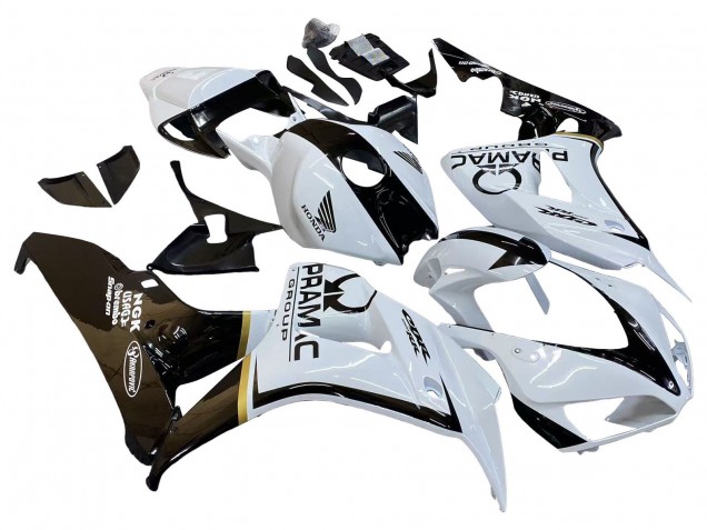 Carena Moto Honda CBR1000RR 2006-2007 - Bianco Nero Lucido Pramac
