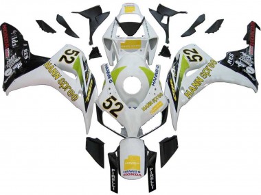 Carena Moto Honda CBR1000RR 2006-2007 - Bianco Verde Nero Lucido Hannspree 52 Fabbrica