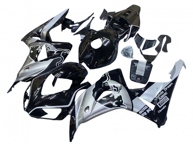 Carena Moto Honda CBR1000RR 2006-2007 - Argento Nero Lucido Red Bull