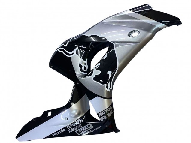 Carena Moto Honda CBR1000RR 2006-2007 - Argento Nero Lucido Red Bull