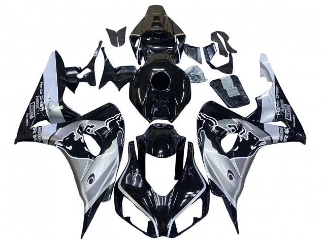 Carena Moto Honda CBR1000RR 2006-2007 - Argento Nero Lucido Red Bull