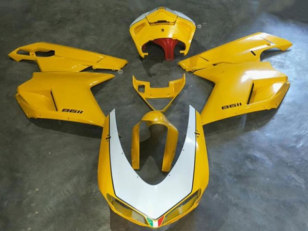 Carena Moto Kawasaki EX250 2008-2012 - Bianco Giallo