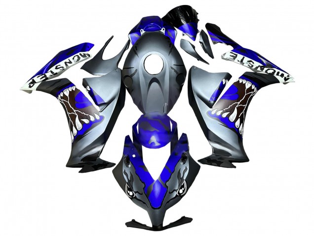 Carena Moto Honda CBR1000RR 2012-2016 - Blu Grigio Nero Opaco Squalo
