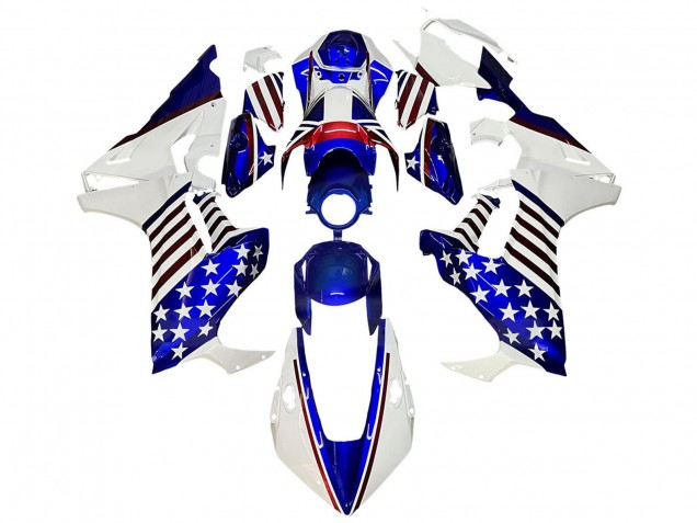 Carene Moto Honda CBR1000RR 2017-2024 - Bianco Blu Rosso Stella