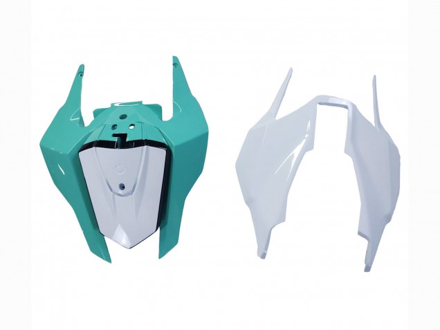 Carena Moto Honda CBR1000RR 2017-2023 - Bianco Azzurro Chiaro Nero Lucido