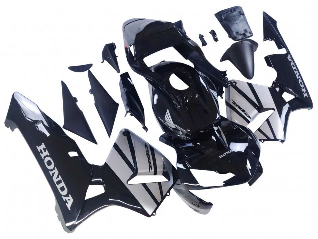 Carena Moto Honda CBR600RR 2003-2004 - Argento Nero Lucido