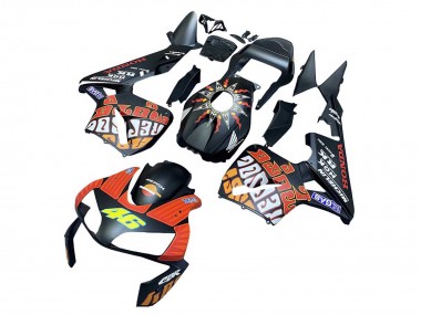 Carena Moto Honda CBR600RR 2003-2004 - Nero Opaco Arancia Repsol Rossi 46 Fabbrica