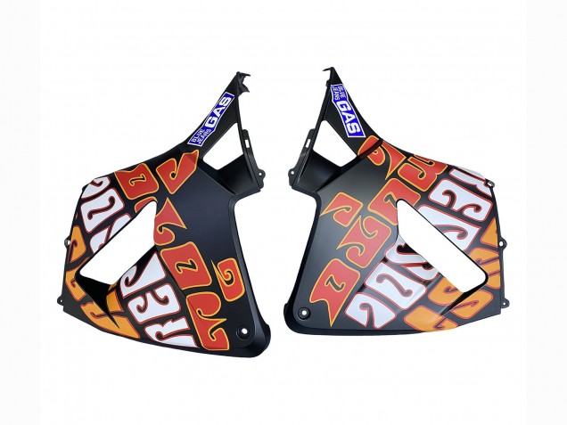 Carena Moto Honda CBR600RR 2003-2004 - Nero Opaco Arancia Repsol Rossi 46