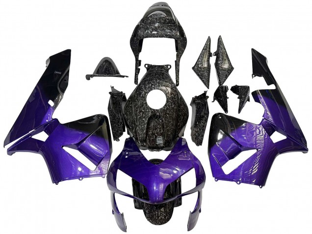 Carena Moto Honda CBR600RR 2003-2004 - Viola Nero Forgiato Fibra di Carbonio