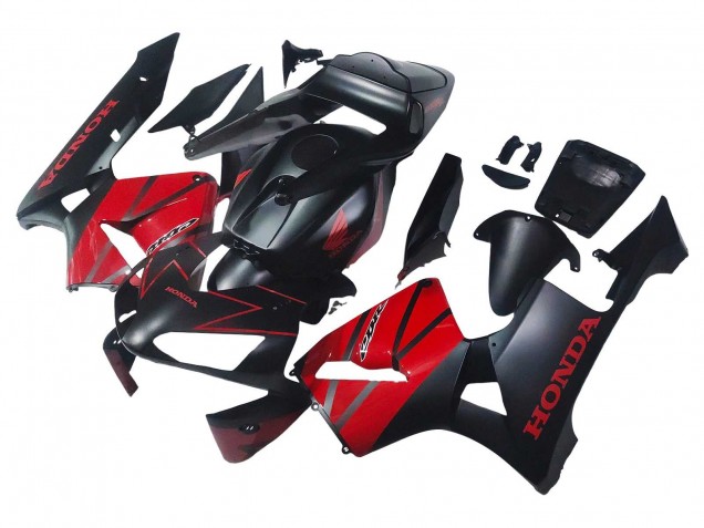 Carena Moto Honda CBR600RR 2003-2004 - Rosso Nero Lucido Nero Opaco