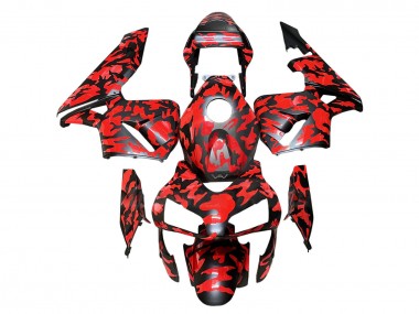 Carena Moto Honda CBR600RR 2003-2004 - Nero Rosso Grigio Camouflage Fabbrica