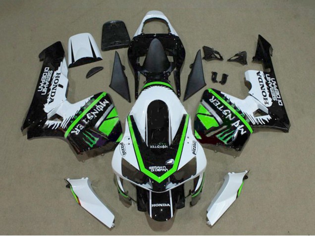 Carena Moto Honda CBR600RR 2003-2004 - Bianco Verde Nero Lucido Mostro