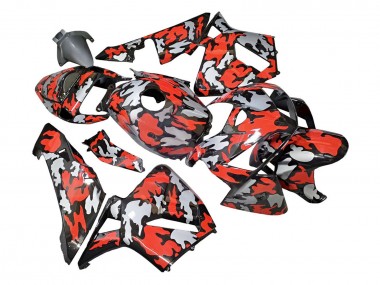 Carena Moto Honda CBR600RR 2005-2006 - Nero Rosso Grigio Camouflage Fabbrica