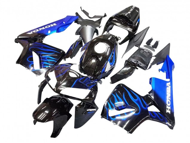 Carena Moto Honda CBR600RR 2005-2006 - Nero Lucido Blu Fiamma