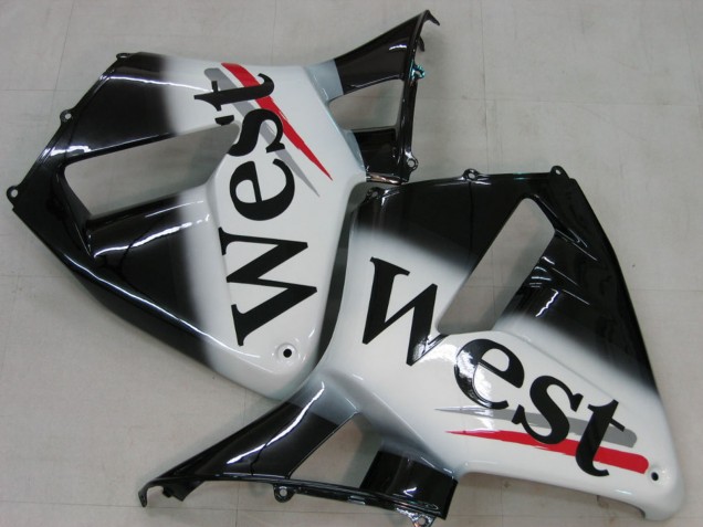 Carena Moto Honda CBR600RR 2005-2006 - Nero Lucido Bianco West
