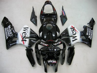 Carena Moto Honda CBR600RR 2005-2006 - Nero Lucido Bianco West Fabbrica