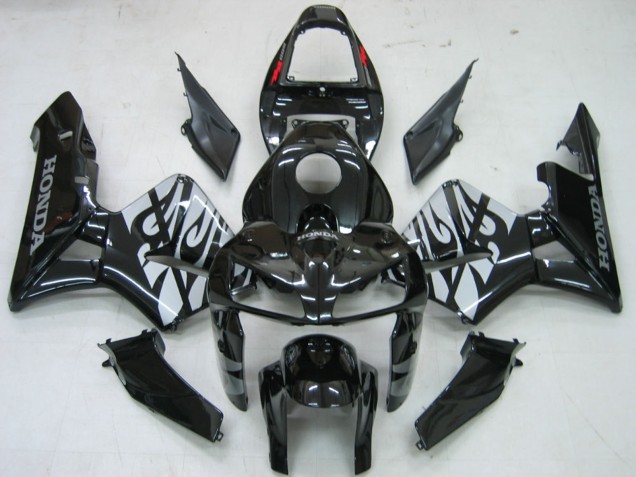 Carena Moto Honda CBR600RR 2005-2006 - Nero Lucido Grigio Fiamma