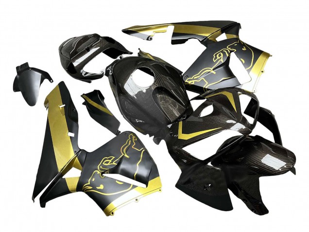 Carena Moto Honda CBR600RR 2005-2006 - Nero Oro Fibra di Carbonio