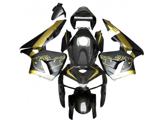 Carena Moto Honda CBR600RR 2005-2006 - Nero Oro Fibra di Carbonio