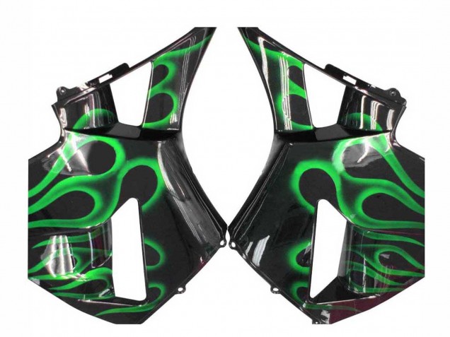 Carena Moto Honda CBR600RR 2005-2006 - Nero Lucido Verde Fiamma