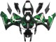Carena Moto Honda CBR600RR 2005-2006 - Nero Lucido Verde Fiamma