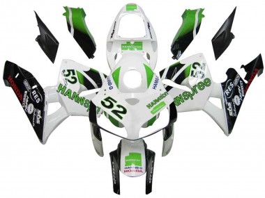 Carena Moto Honda CBR600RR 2005-2006 - Verde Bianco Nero Hannspree 52 Fabbrica