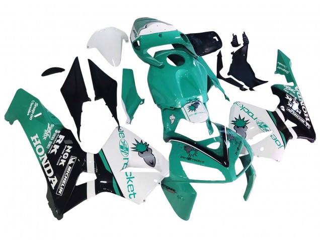 Carena Moto Honda CBR600RR 2005-2006 - Verde Chiaro Bianco Nero Lucido Joe Rocket