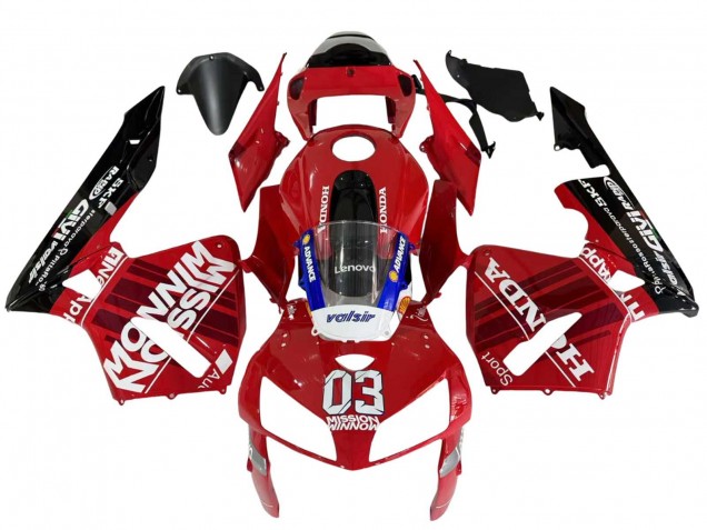 Carena Moto Honda CBR600RR 2005-2006 - Rosso Nero Valsir 03