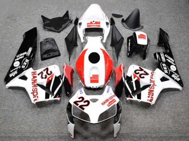 Carena Moto Honda CBR600RR 2005-2006 - Bianco Rosso Nero Lucido HannSpree 22 Fabbrica