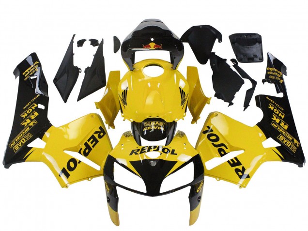 Carena Moto Honda CBR600RR 2005-2006 - Giallo Nero Repsol