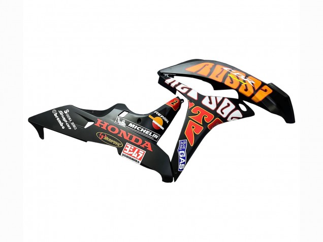 Carena Moto Honda CBR600RR 2007-2008 - Nero Opaco Arancia Rosso Rossi Repsol 46