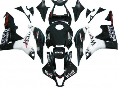 Carena Moto Honda CBR600RR 2007-2008 - Nero Lucido Bianco West Fabbrica