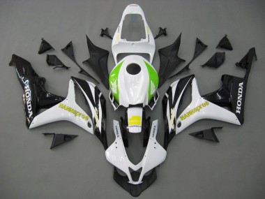 Carena Moto Honda CBR600RR 2007-2008 - Bianco Verde Giallo Nero Lucido Hannspree Fabbrica