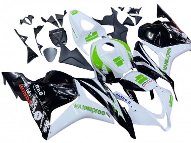 Carena Moto Honda CBR600RR 2009-2012 - Bianco Verde Nero Lucido Hannspree Fabbrica