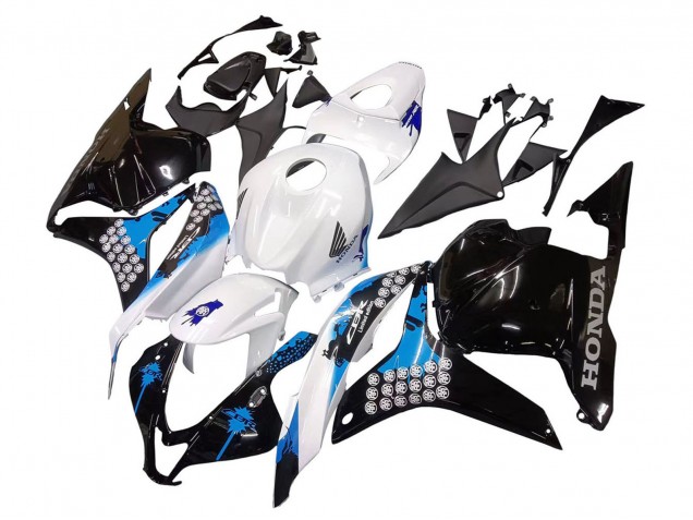 Kit Carena Moto Completo Honda CBR600RR 2009-2012 - Bianco Blu Nero Lucido