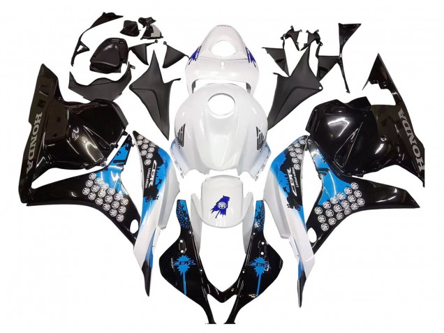 Kit Carena Moto Completo Honda CBR600RR 2009-2012 - Bianco Blu Nero Lucido